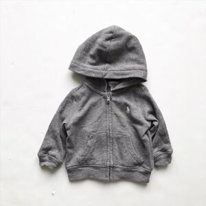 Ralph Lauren gray zip up hoodie play 3 months